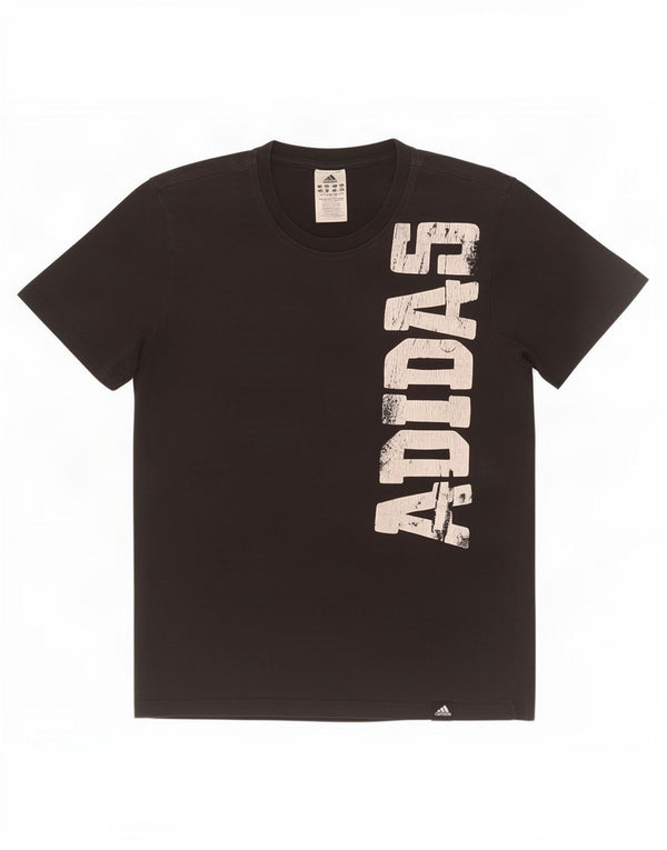Adidas Herre grafisk T-shirt Top Medium Sort Bomuld