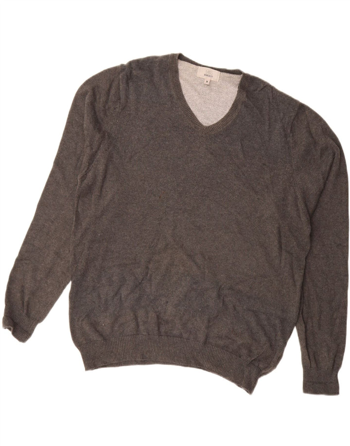 MARKS & SPENCER Herre Regular Fit V-hals sweater mellemgrå