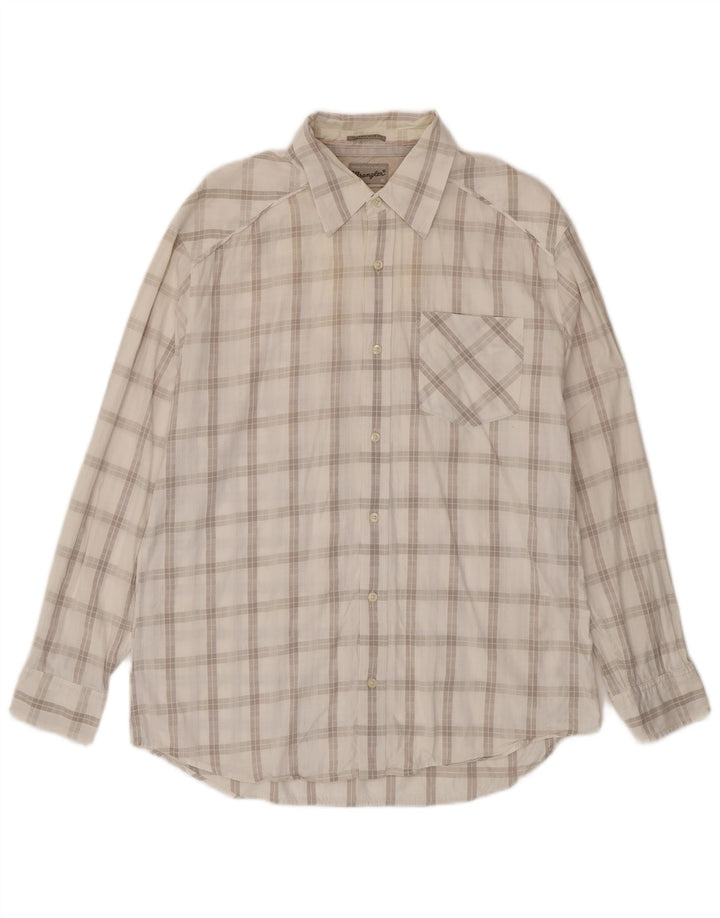 Wrangler Herre Classic Slim Fit skjorte XL Off White ternet bomuld