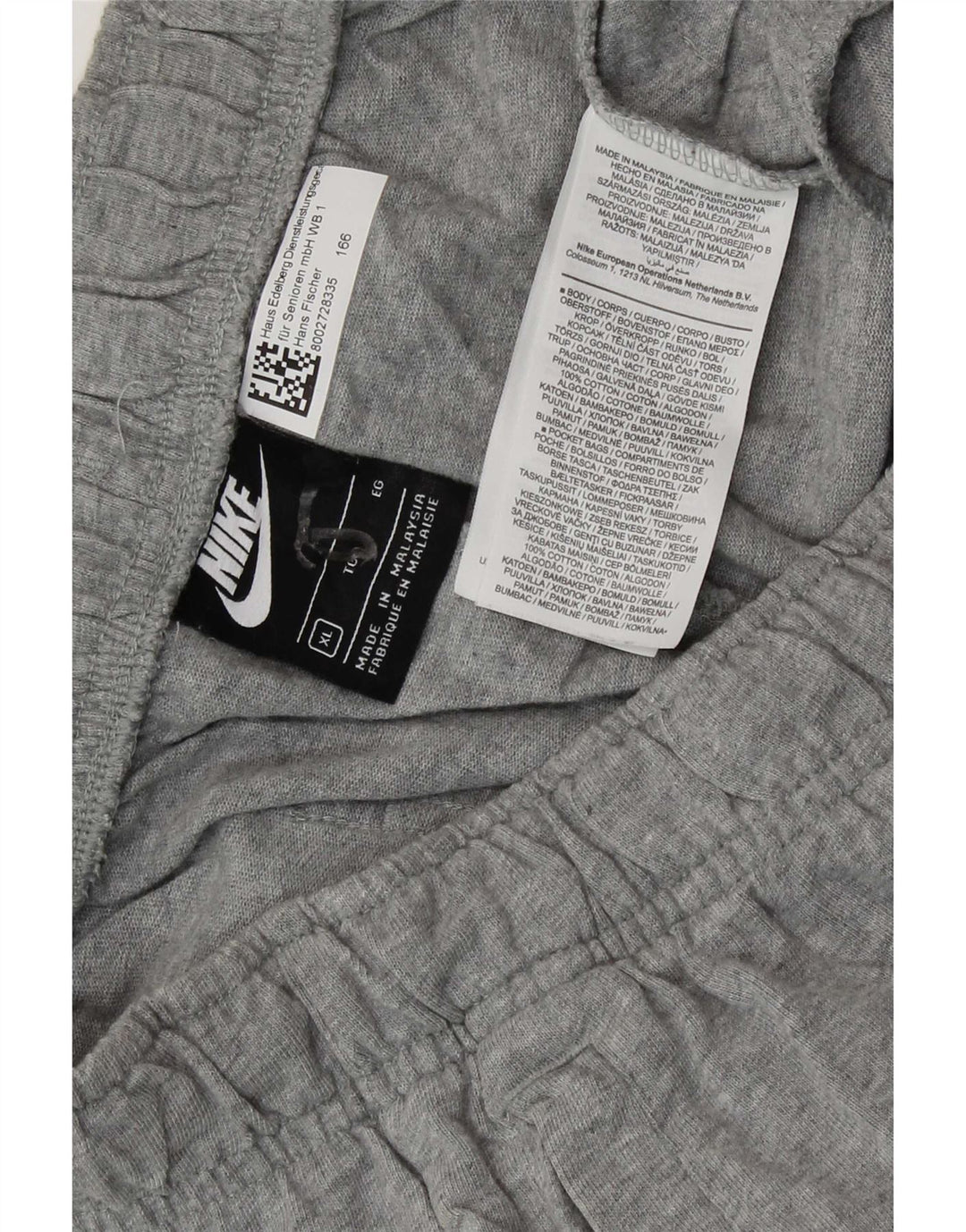 Nike herre sportsshorts XL grå bomuld