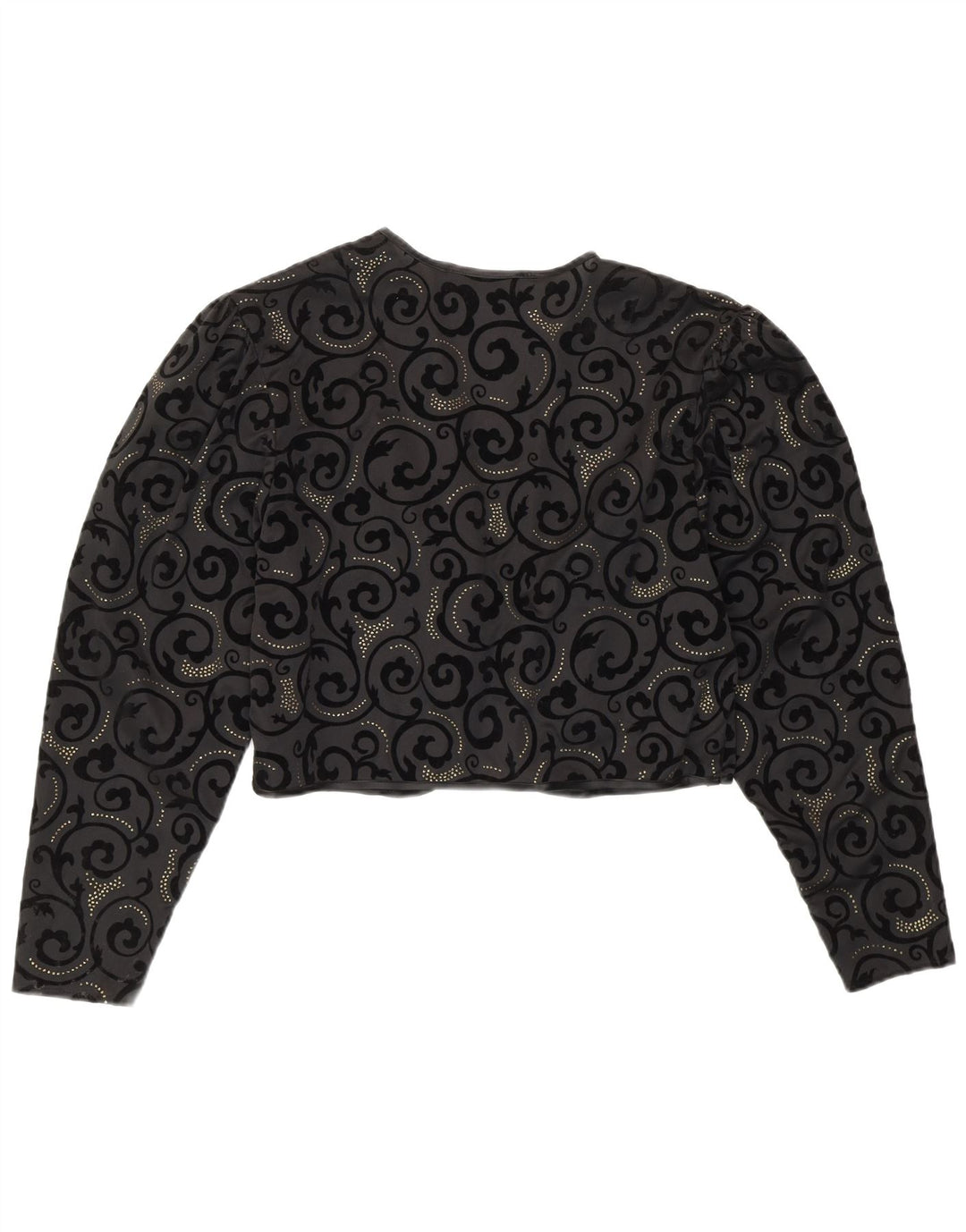 Brigitte Both Womens Bolero Top EU 42 Large Black Paisley Polyester
