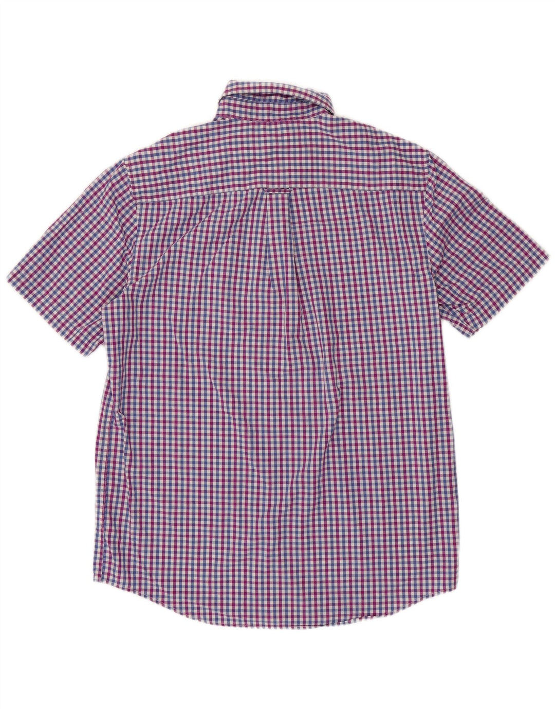 CHAPS Nem pleje kortærmet skjorte til mænd Medium Blue Gingham Cotton