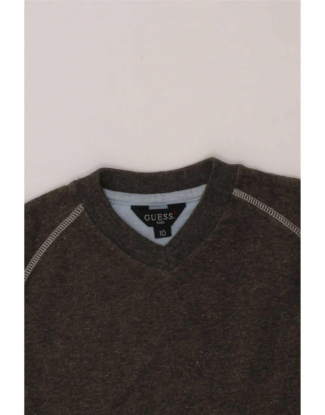 GUESS Boys Sweatshirt Jumper 9-10 Years Grey Acrylic Vintage Guess and Second-Hand Guess from Messina Hembry 