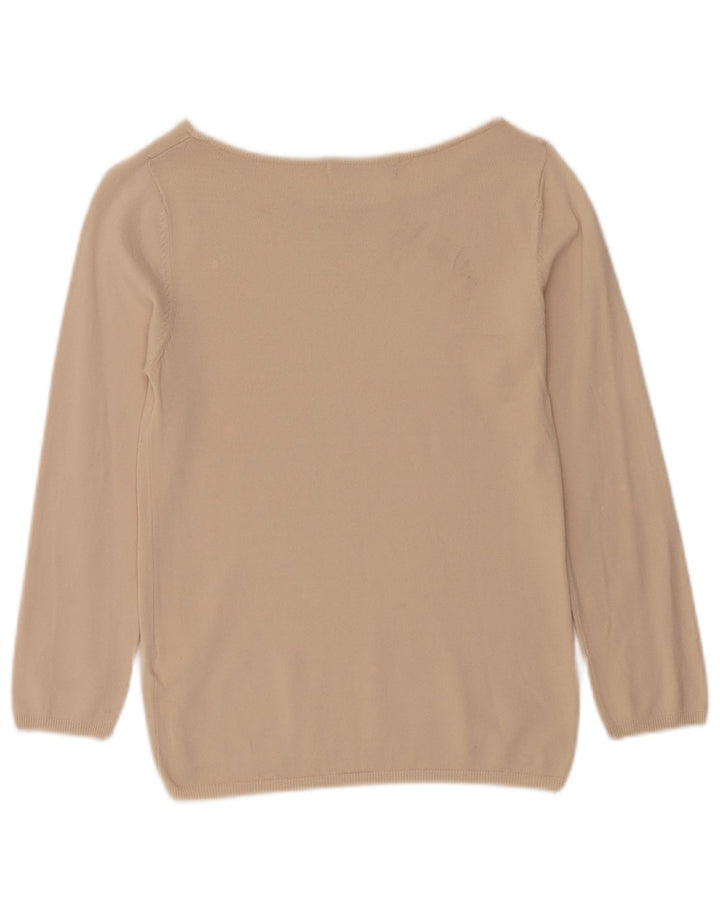 Zara Dame Bluse Top UK 12 Medium Beige