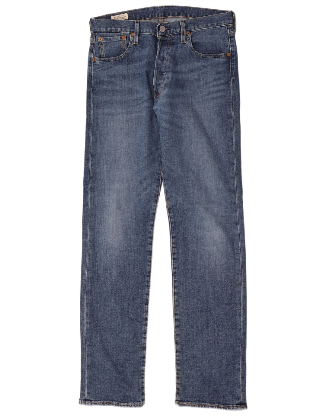 Levi's Herre 501 Straight Jeans W29 L32 Blå Bomuld