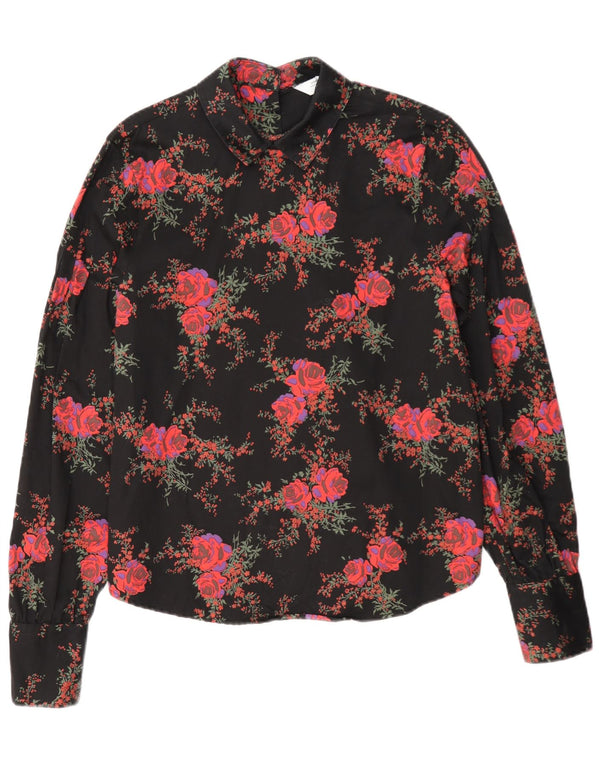 & Other Stories Dame Langærmet Bluse Top EU 36 Small Black Floral