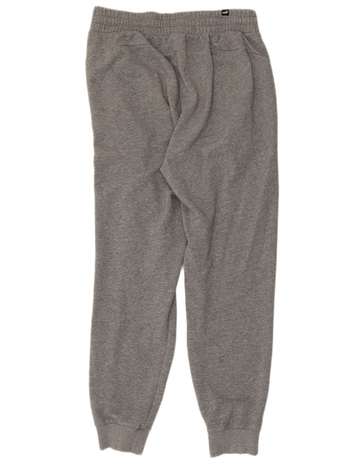 PUMA Mens Graphic Tracksuit Trousers Joggers Large  Grey Cotton