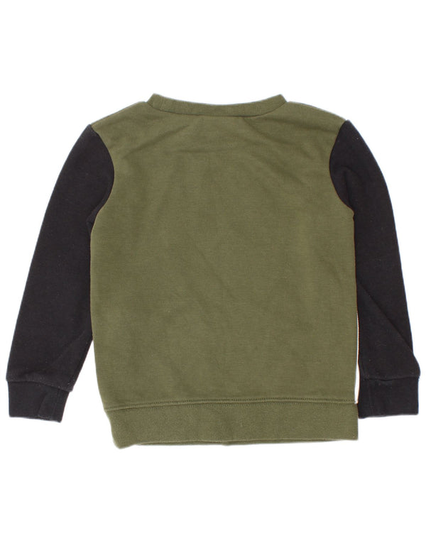Nike Boys Graphic Sweatshirt Jumper 2-3 år Grøn Colourblock Bomuld