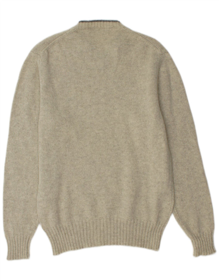 FRED PERRY Herre V-hals sweater Stor grøn uld