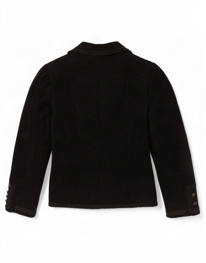 Ralph Dame Dobbeltradet Blazer Jacket UK 8 Lille Sort