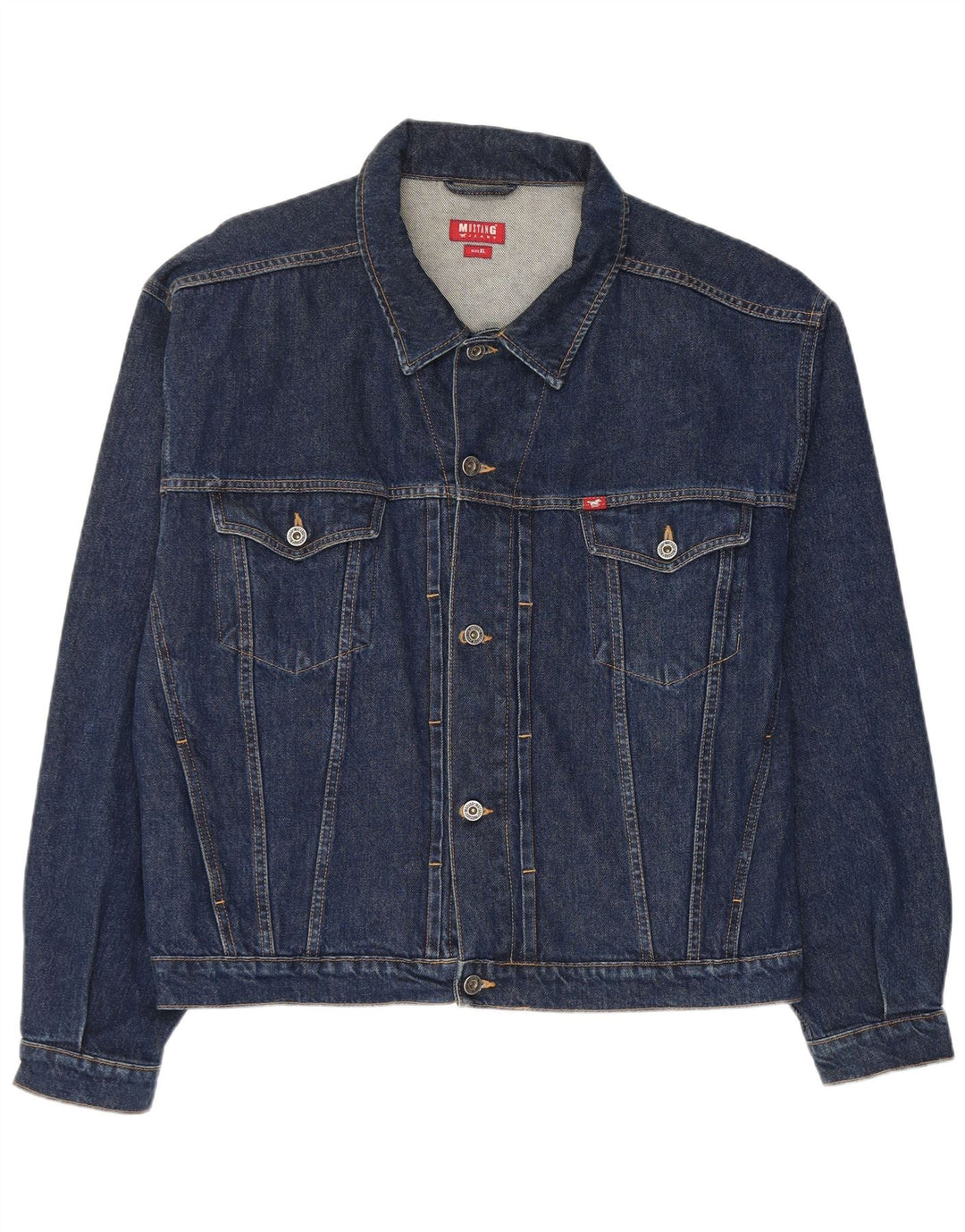 Mustang Herre denimjakke UK 42 XL Navy Blue Bomuld