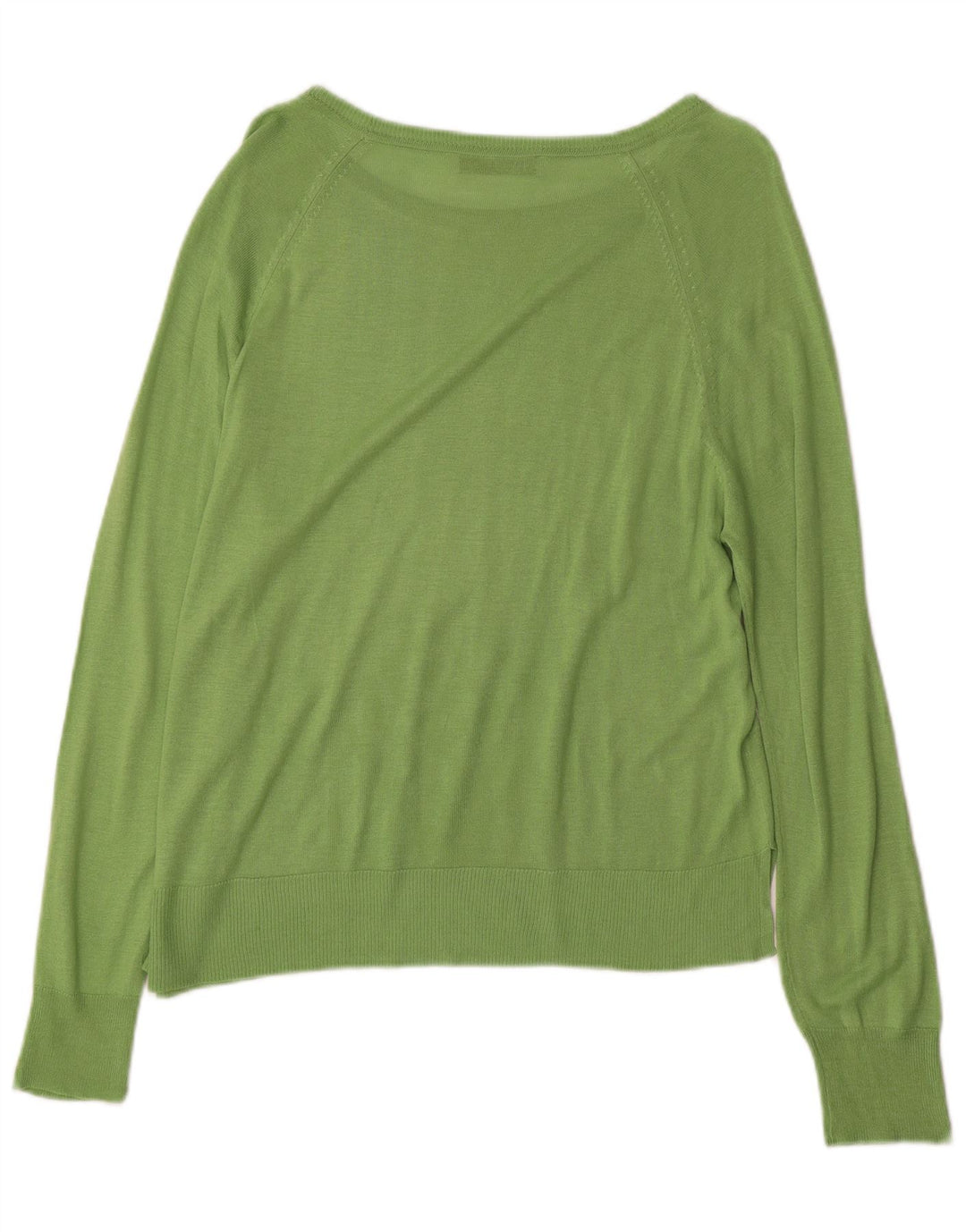Zara Dame Boat Neck Jumper Sweater UK 14 Medium Green