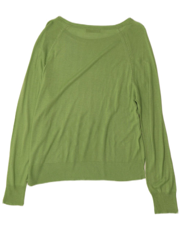 Zara Dame Boat Neck Jumper Sweater UK 14 Medium Green