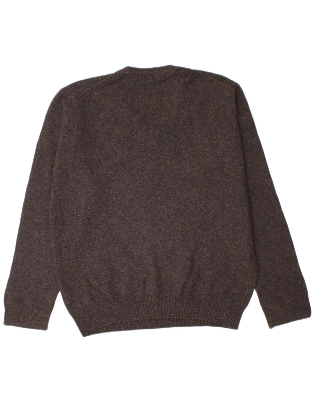 James Pringle Herre V-hals sweater Stor brun lammeuld