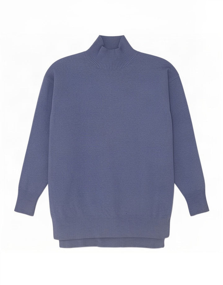 Marks & Spencer Dame Turtle Neck Jumper Sweater UK 10 Small Blue