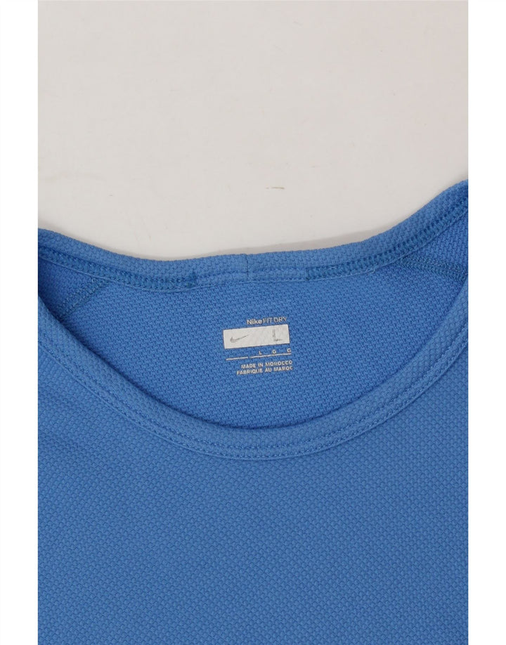 NIKE Womens Grant Fit Top Long Sleeve UK 16 Large Blue Polyester Vintage Nike and Second-Hand Nike from Messina Hembry 
