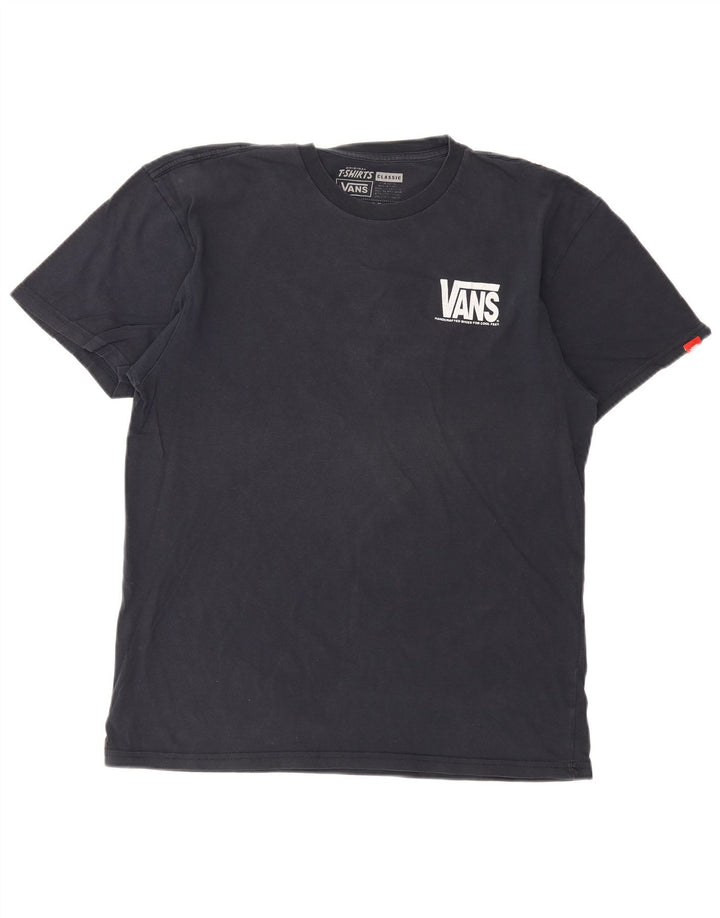 Vans Herre grafisk T-shirt Top Stor marineblå bomuld