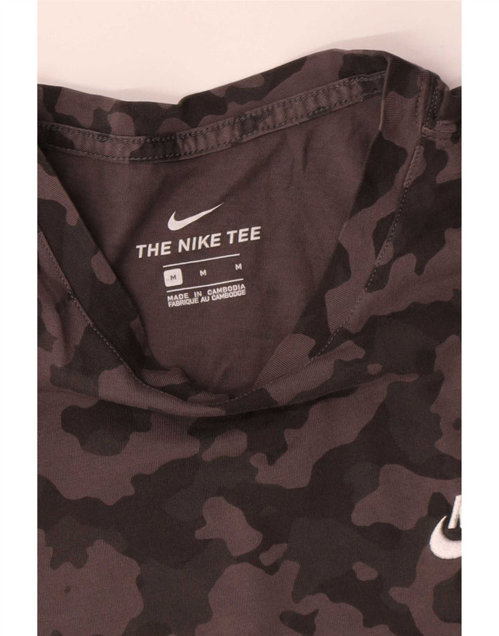 Nike T-shirt top mellem grå camouflage bomuld