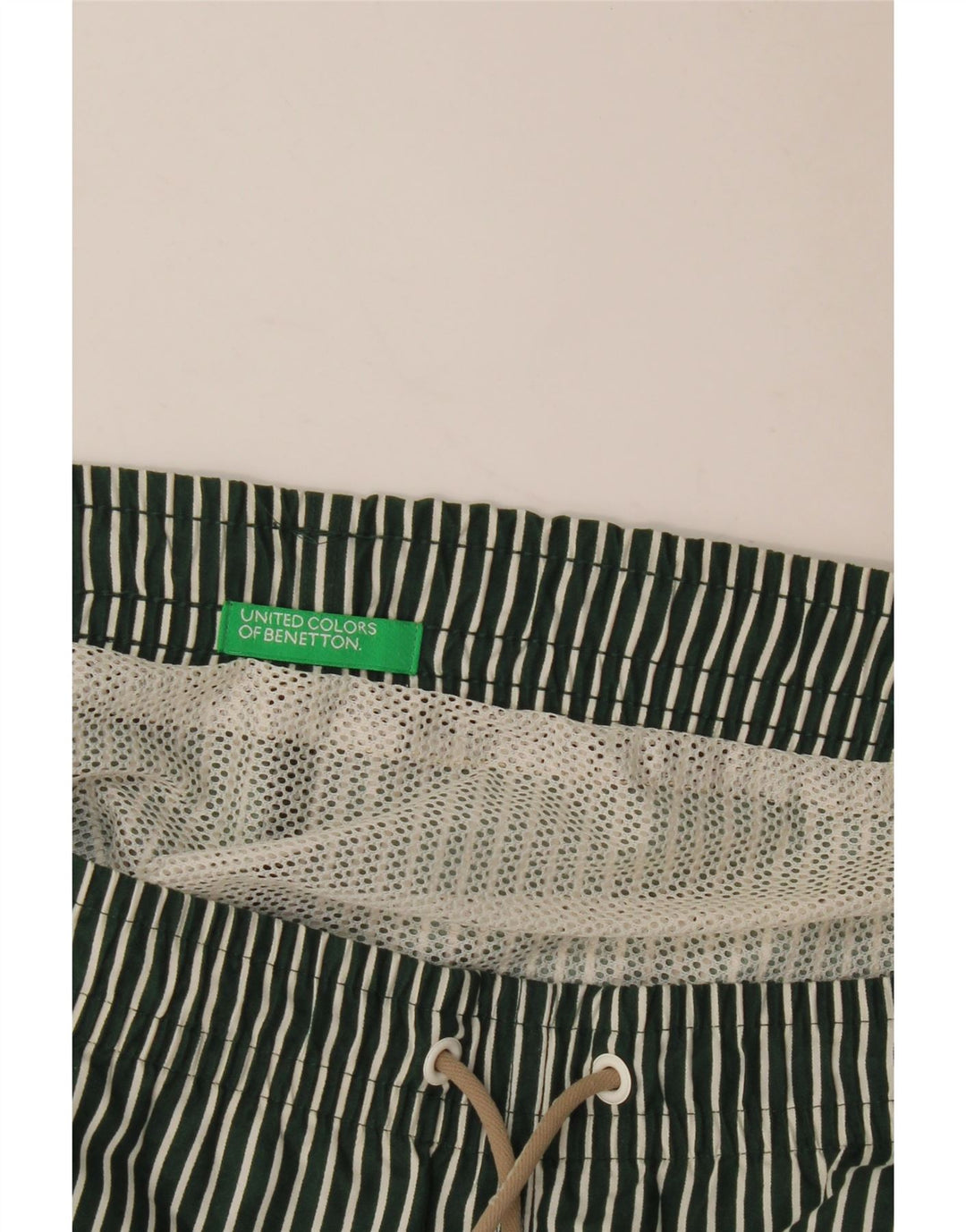 Benetton Badeshorts til mænd store grønstribede