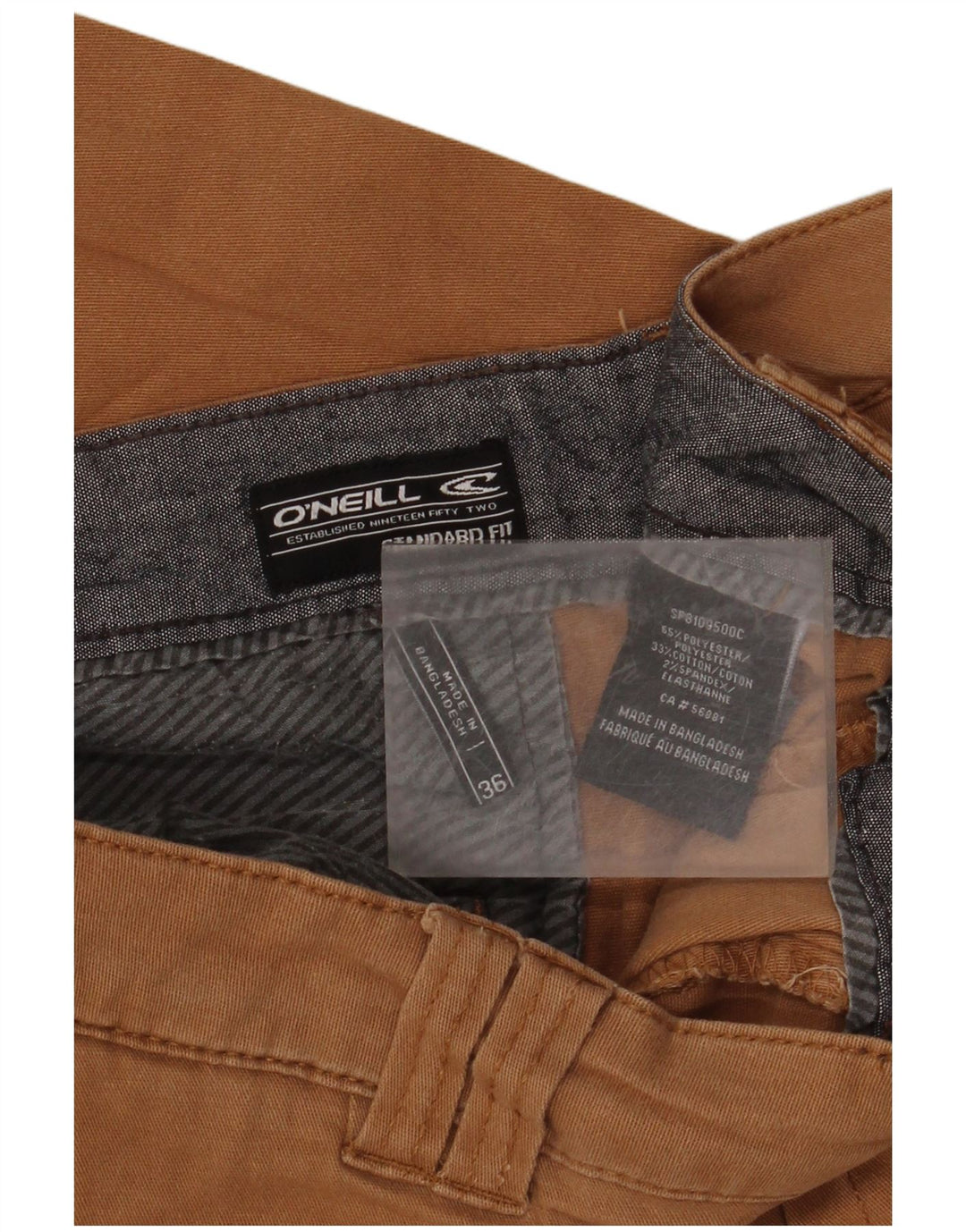 O'Neill Herre Standard Fit Chino Bukser W36 L30 Brun Polyester