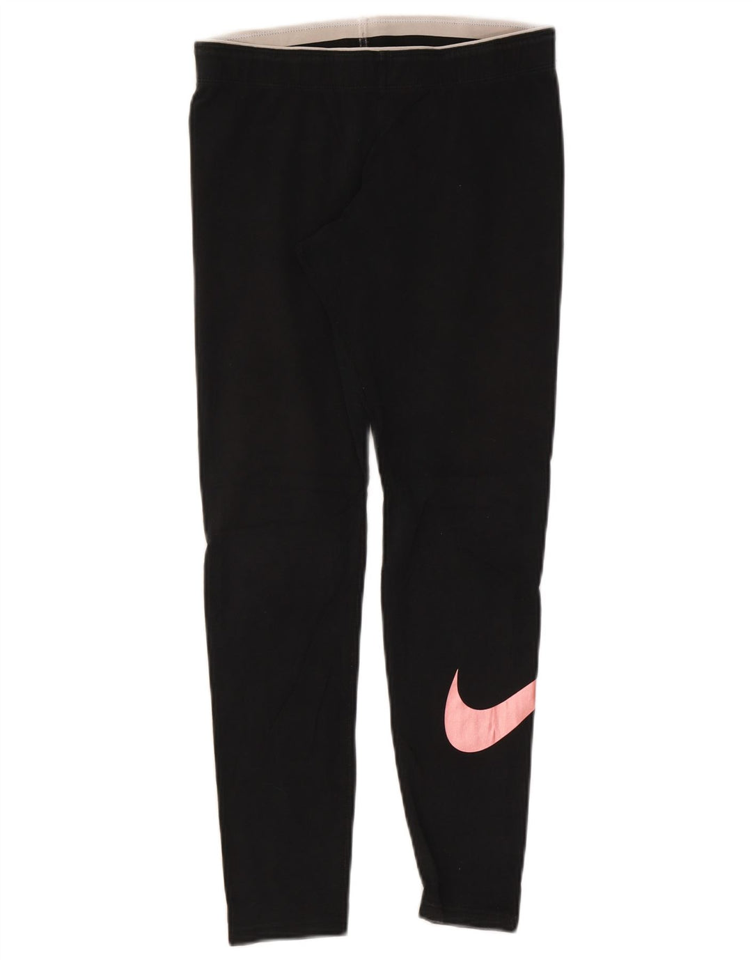 Nike Dame Grafiske Leggings UK 12 Medium Sort Bomuld