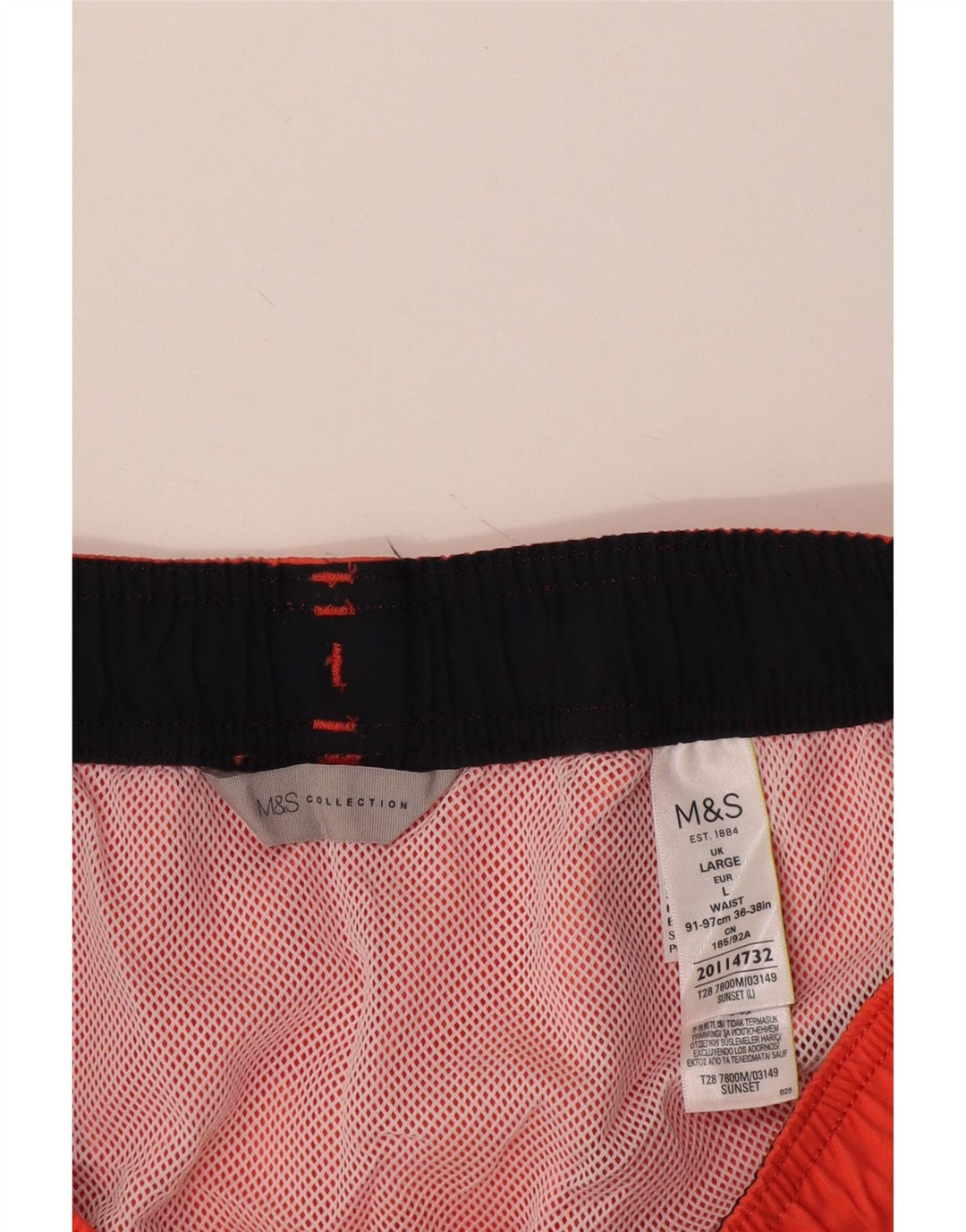 Marks & Spencer Badeshorts til mænd store orange polyester