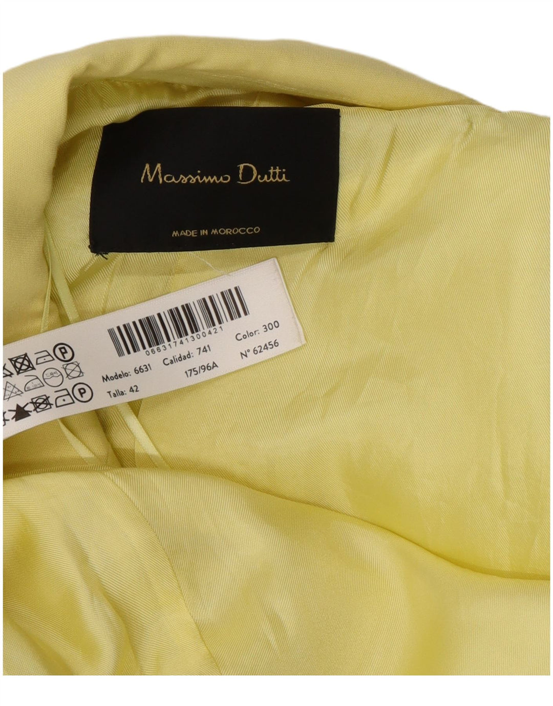 Massimo Dutti Dame Overfrakke EU 42 Stor Gul Viscose
