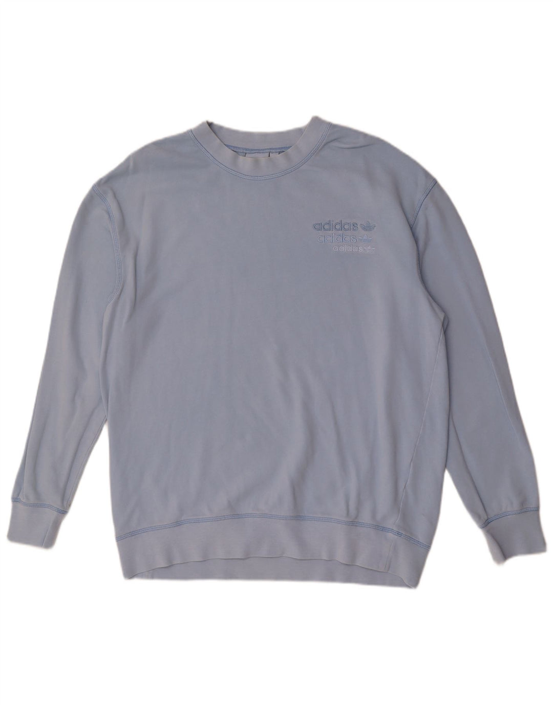 Adidas Sweatshirt til mænd, stor blå bomuld
