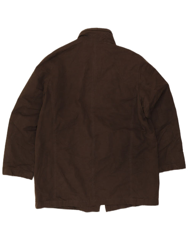 Marks & Spencer Herre Windbreaker Jacket UK 38 Medium Brown Bomuld