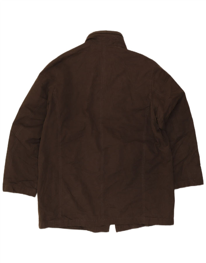 Marks & Spencer Herre Windbreaker Jacket UK 38 Medium Brown Bomuld