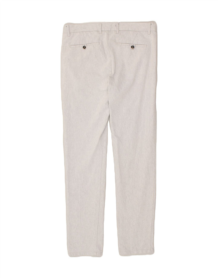 JULES Womens Slim Suit Trousers IT 42 Medium W34 L32  Grey Cotton | Vintage Jules | Thrift | Second-Hand Jules | Used Clothing | Messina Hembry 