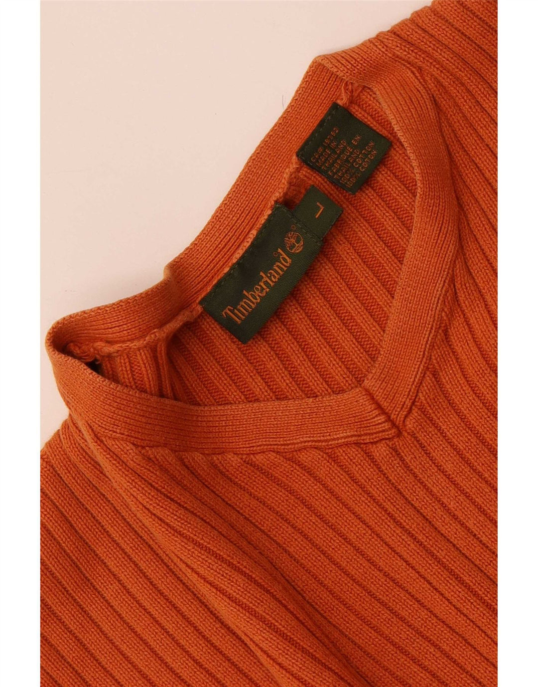 Timberland Herre V-hals sweater Stor Orange Bomuld