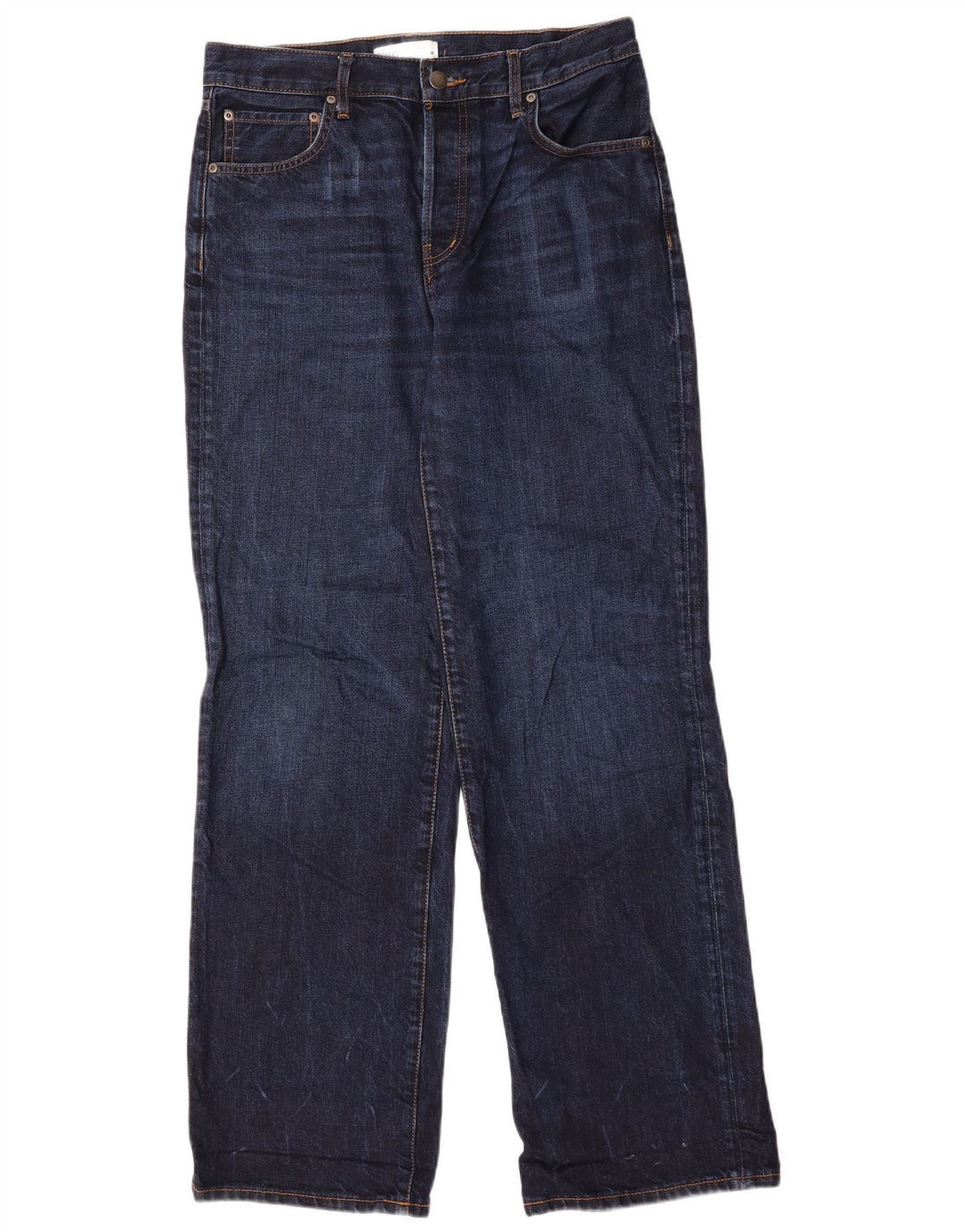 Zara Dame Straight Jeans EU 40 Medium W30 L33 Blå Bomuld