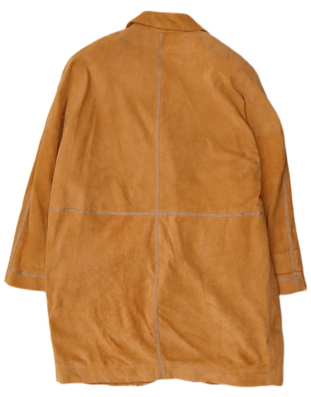 KEMPER Oversized ruskindsfrakke til kvinder EU 40 medium brunt læder