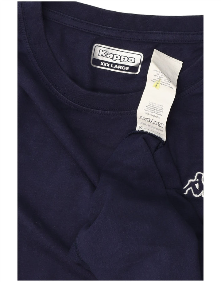 Kappa herre T-shirt top 3XL marineblå bomuld
