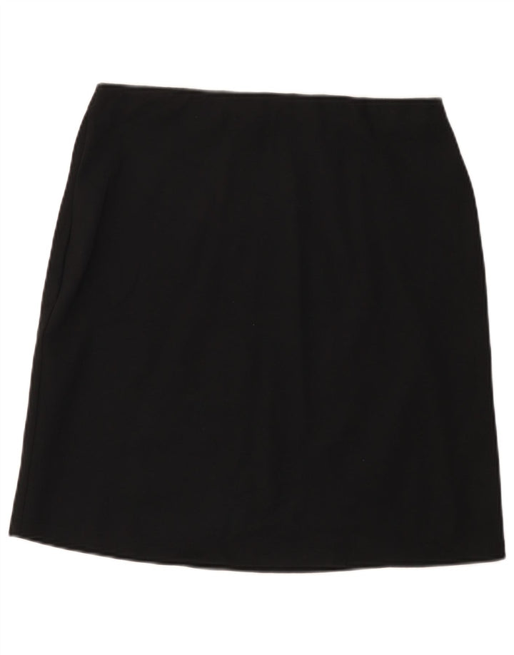 Marks & Spencer Mininederdel til kvinder UK 12 Medium W32 Sort viskose