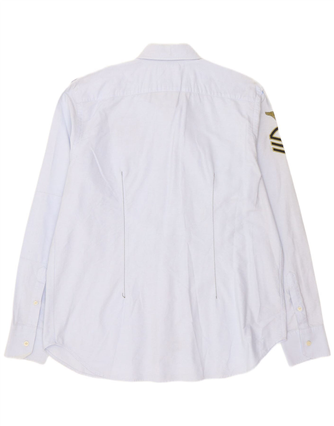 La Martina Herre grafisk skjorte Large Blue Cotton