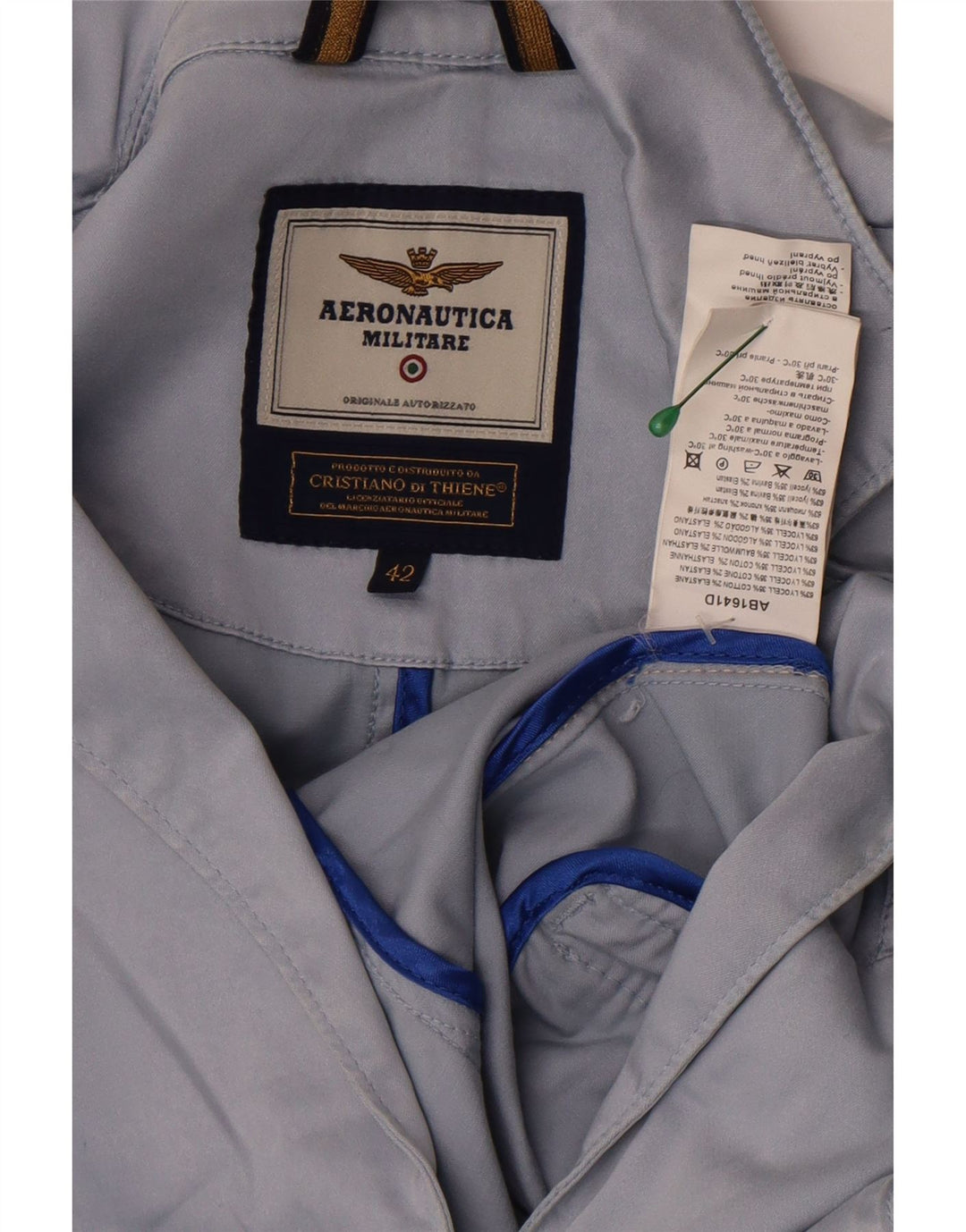 Aeronautica Militare Dame 2-knaps blazerjakke IT 42 Medium Blue
