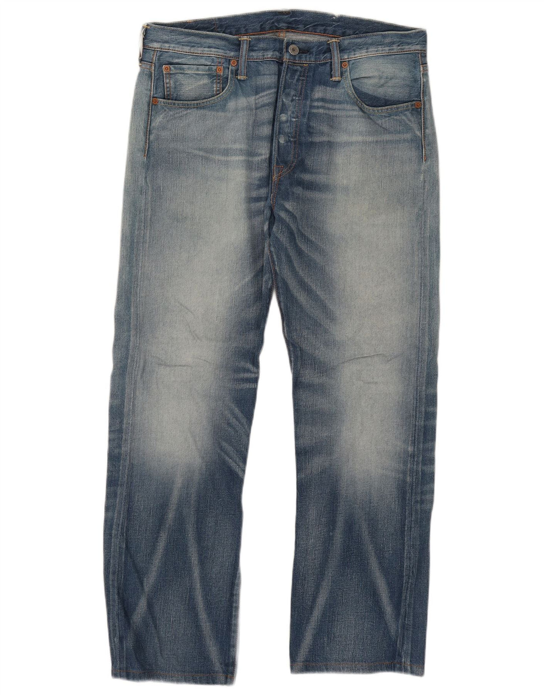 Levi's Herre 501 Straight Jeans W34 L28 Blå Bomuld