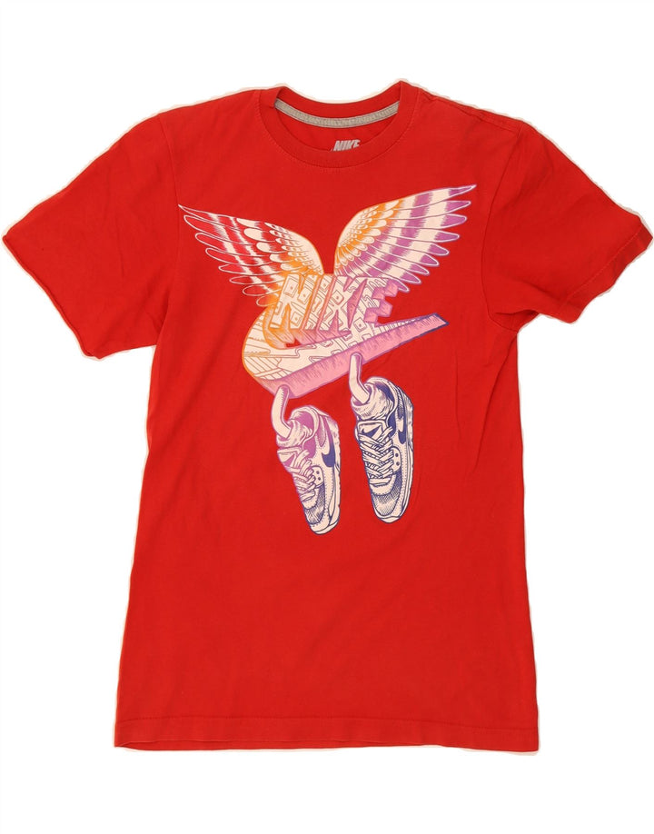 NIKE Mens Regular Fit Graphic T-Shirt Top XS Red Cotton Vintage Nike and Second-Hand Nike from Messina Hembry 