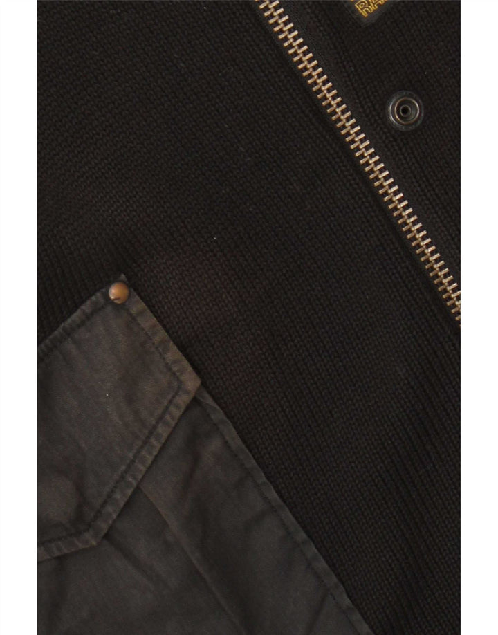 G-Star Herre cardigan sweater med fuld lynlås Medium sort bomuld