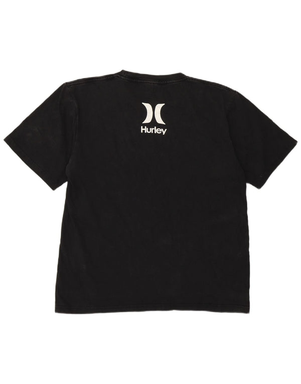 Hurley Herre Grafisk T-Shirt Top Stor Sort Bomuld