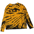 Dkny Womens Oversized Grafisk Sweatshirt Jumper UK 10 Small Yellow Tie Dye