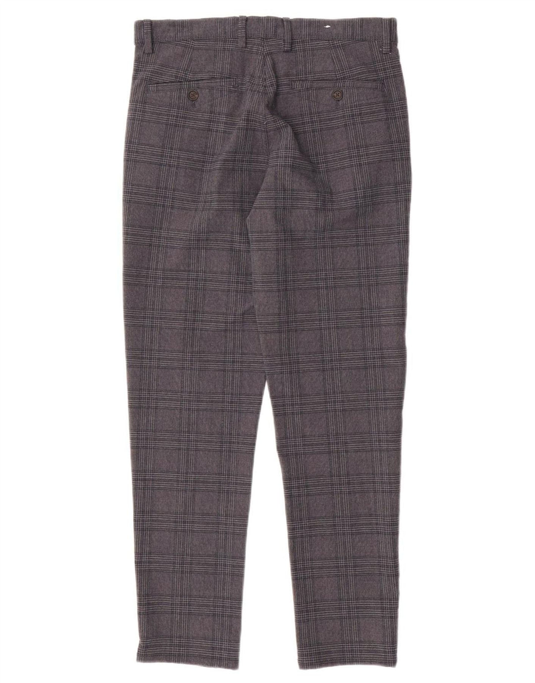 Zara Herre Slim Chino Bukser EU 38 Small W30 L28 Grå ternet
