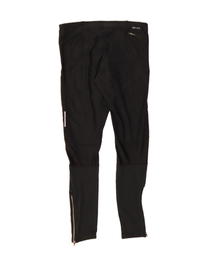 NIKE Womens Dri Fit Leggings UK 14 Medium  Black Vintage Nike and Second-Hand Nike from Messina Hembry 