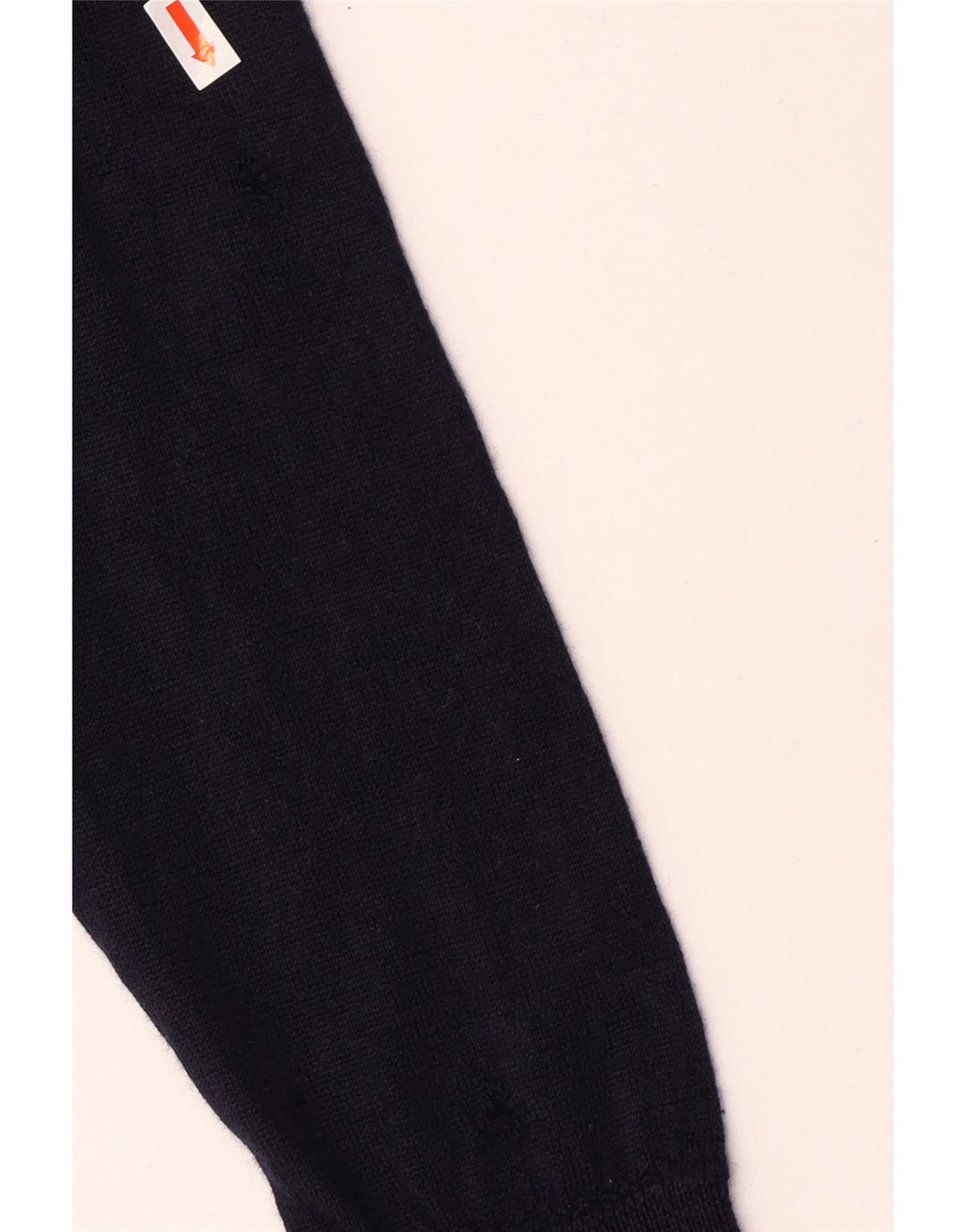 Lacoste Herre Crew Neck Jumper Sweater Størrelse 4 Medium Navy Blue Virgin Wool