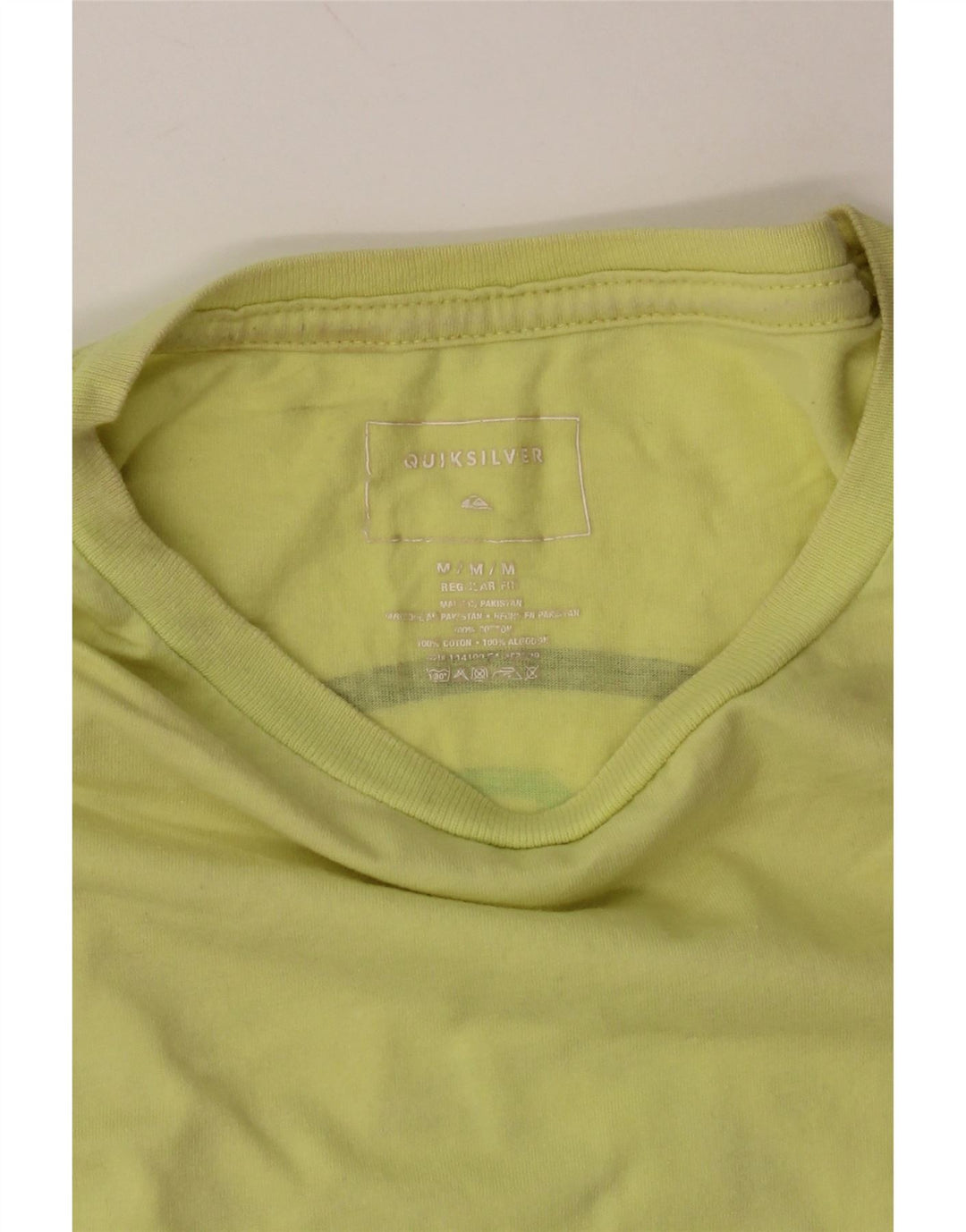 QUIKSILVER Herre Regular Fit Grafisk T-shirt Top Medium Gul Bomuld