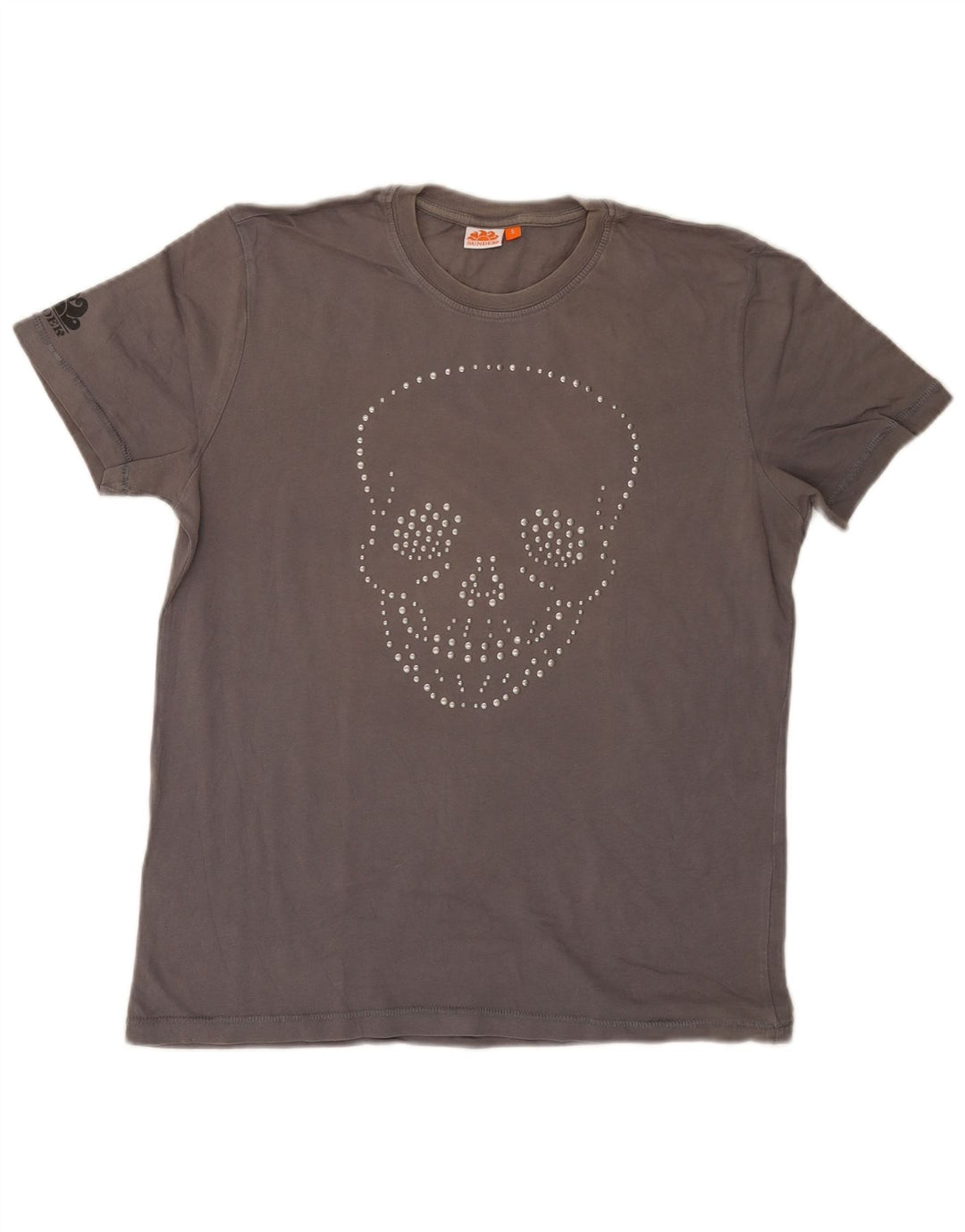Sundek Herre Grafisk T-Shirt Top Lille Grå Bomuld