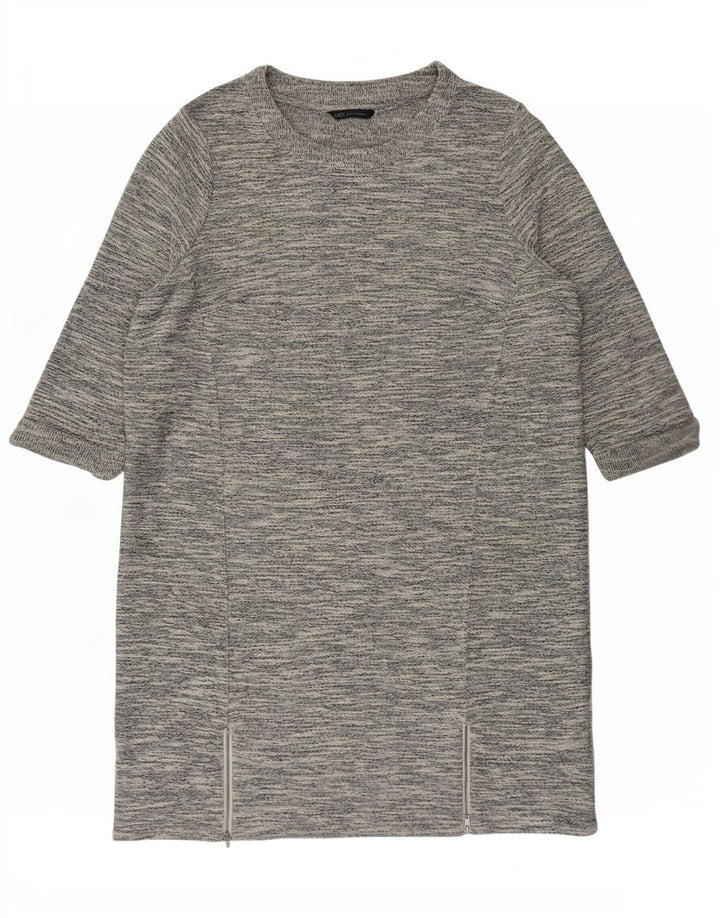 Marks & Spencer Dame 3/4 ærmet Shift Dress UK 20 2XL Grå Flecked