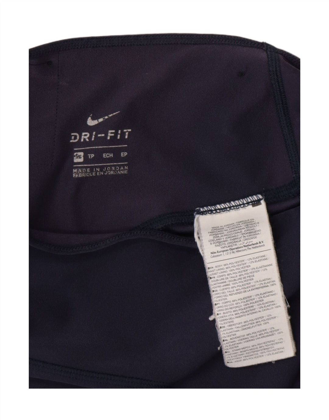 NIKE Dame Dri Fit Leggings UK 6 XS Navy Blue Polyester